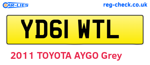 YD61WTL are the vehicle registration plates.