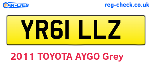 YR61LLZ are the vehicle registration plates.