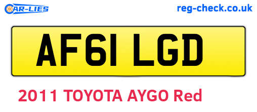 AF61LGD are the vehicle registration plates.
