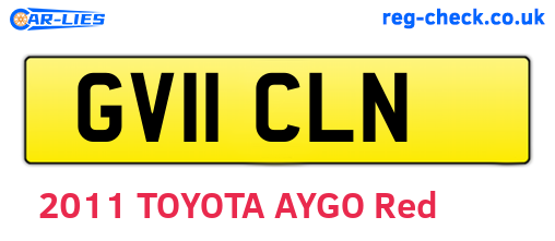 GV11CLN are the vehicle registration plates.