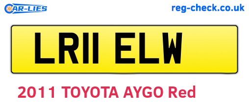 LR11ELW are the vehicle registration plates.