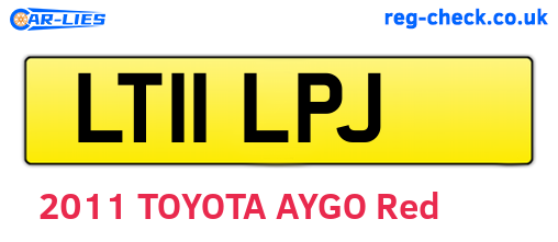 LT11LPJ are the vehicle registration plates.