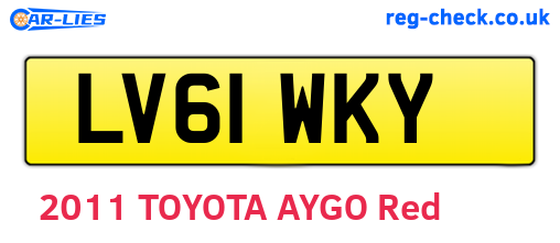 LV61WKY are the vehicle registration plates.