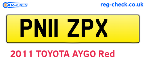 PN11ZPX are the vehicle registration plates.