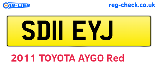 SD11EYJ are the vehicle registration plates.