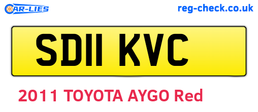SD11KVC are the vehicle registration plates.