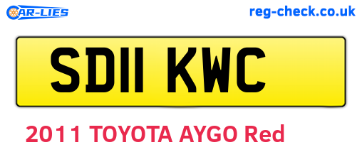 SD11KWC are the vehicle registration plates.