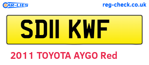 SD11KWF are the vehicle registration plates.