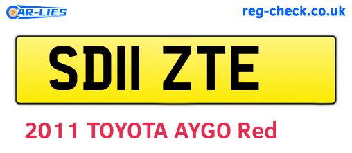 SD11ZTE are the vehicle registration plates.