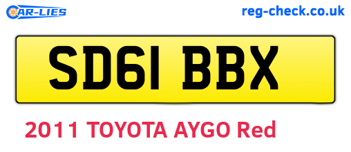 SD61BBX are the vehicle registration plates.
