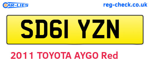 SD61YZN are the vehicle registration plates.