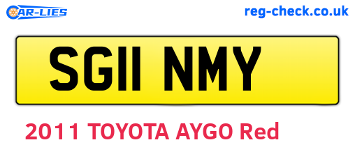 SG11NMY are the vehicle registration plates.