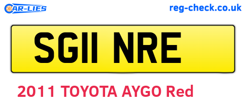 SG11NRE are the vehicle registration plates.