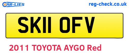 SK11OFV are the vehicle registration plates.