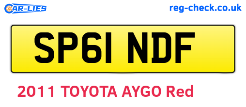 SP61NDF are the vehicle registration plates.