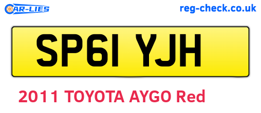 SP61YJH are the vehicle registration plates.