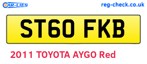 ST60FKB are the vehicle registration plates.