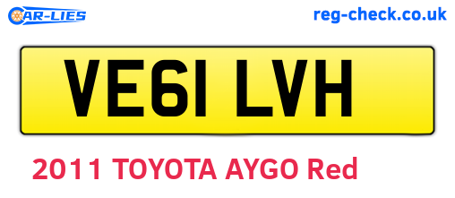 VE61LVH are the vehicle registration plates.