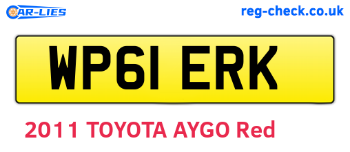 WP61ERK are the vehicle registration plates.