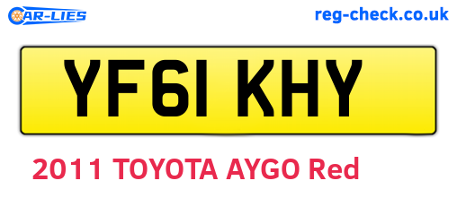 YF61KHY are the vehicle registration plates.