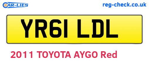 YR61LDL are the vehicle registration plates.