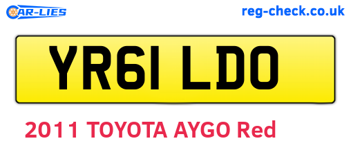 YR61LDO are the vehicle registration plates.