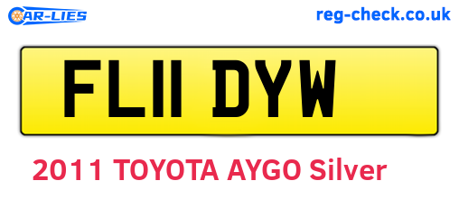 FL11DYW are the vehicle registration plates.
