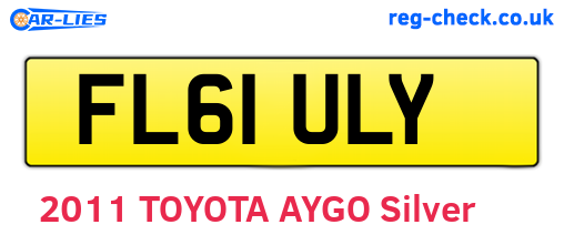 FL61ULY are the vehicle registration plates.