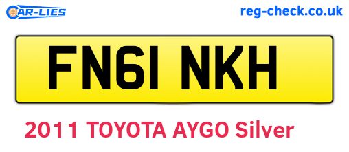 FN61NKH are the vehicle registration plates.