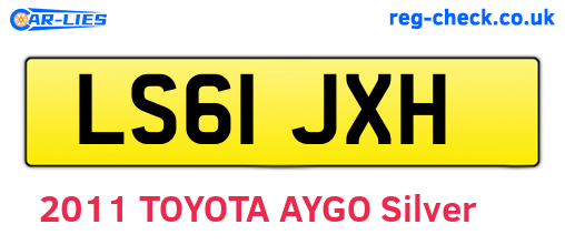 LS61JXH are the vehicle registration plates.