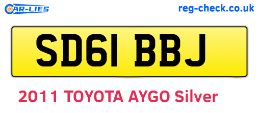SD61BBJ are the vehicle registration plates.