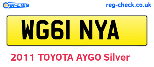 WG61NYA are the vehicle registration plates.