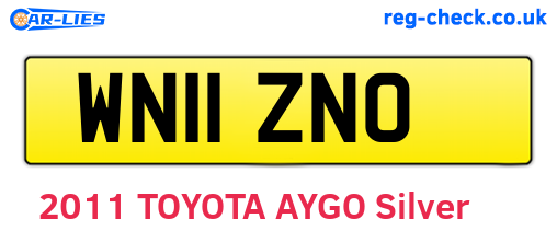 WN11ZNO are the vehicle registration plates.