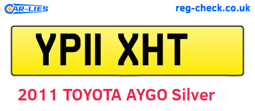 YP11XHT are the vehicle registration plates.