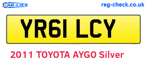YR61LCY are the vehicle registration plates.