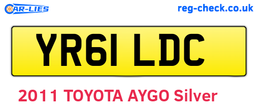 YR61LDC are the vehicle registration plates.