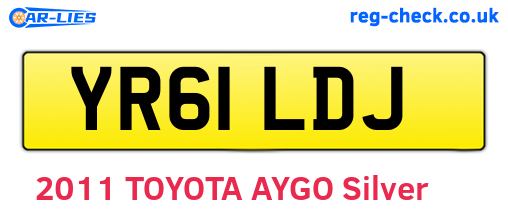 YR61LDJ are the vehicle registration plates.