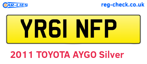 YR61NFP are the vehicle registration plates.