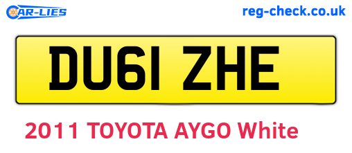 DU61ZHE are the vehicle registration plates.