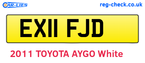 EX11FJD are the vehicle registration plates.