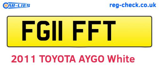 FG11FFT are the vehicle registration plates.