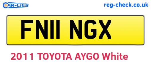 FN11NGX are the vehicle registration plates.