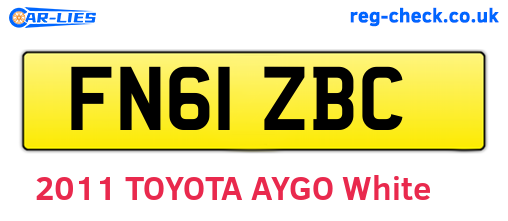 FN61ZBC are the vehicle registration plates.