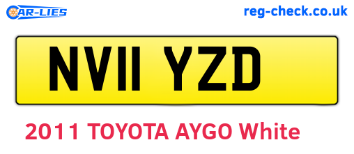 NV11YZD are the vehicle registration plates.