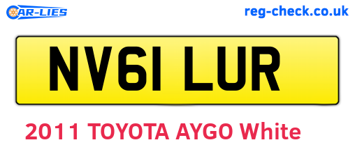 NV61LUR are the vehicle registration plates.