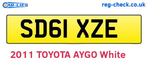 SD61XZE are the vehicle registration plates.