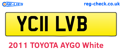 YC11LVB are the vehicle registration plates.