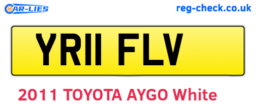 YR11FLV are the vehicle registration plates.