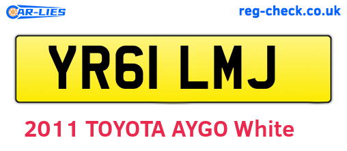 YR61LMJ are the vehicle registration plates.