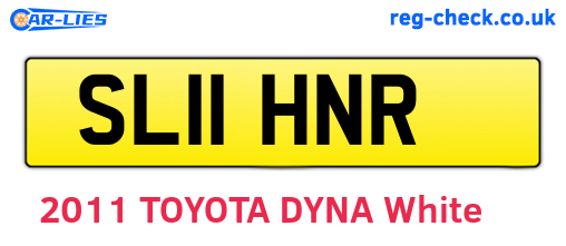 SL11HNR are the vehicle registration plates.